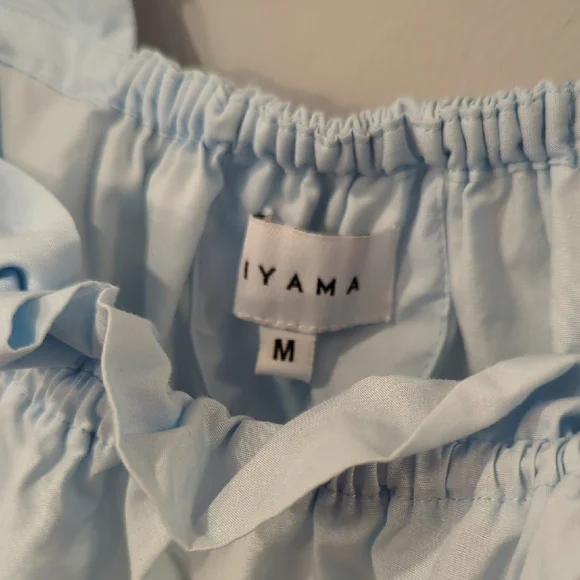 Nicolette Sleep Top Cotton Baby Blue size Medium - Picture 4 of 8